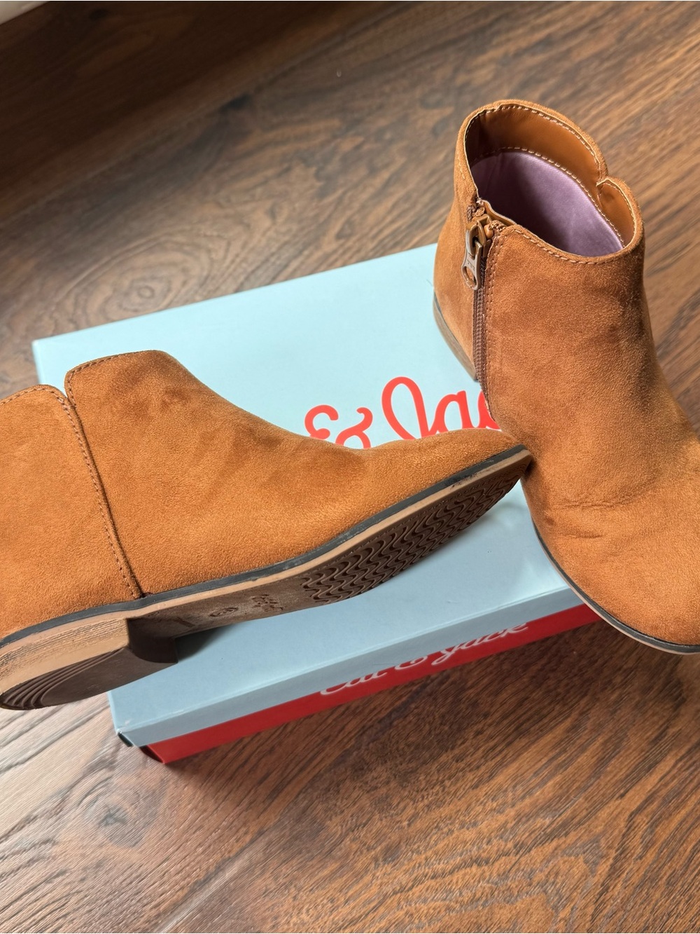 Suede tan toddler cat and jack boots